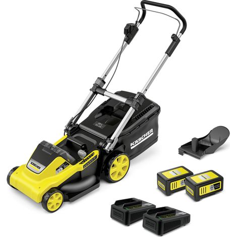 Tondeuse à gazon sans fil 36 V Karcher LMO 5-18 Dual Battery Set - 2 batterie 18 V / 5 Ah - moteur brushless - autonomie550 m² - coupe 41 cm