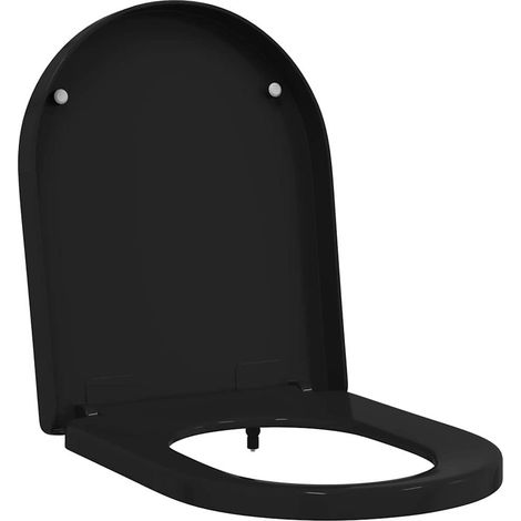 Siège de toilette Noir 48 x 36.5 x 4.5 cm Polypropylène CFW29079 (1/5)