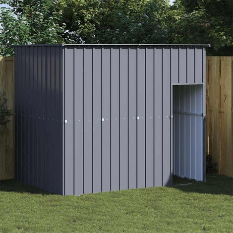 vidaXL Casetta Cani con Tetto Antracite 214x153x181 cm Acciaio