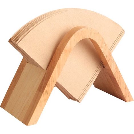 Portafiltro in legno per caffè filtro. Design semplice. Resistente. Ideale per casa, ufficio, bar, hotel, ecc. (1/5)