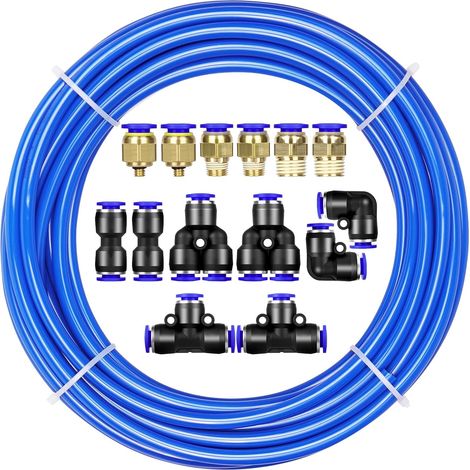 10m Polyurethane Air Hose Tube, 8mm OD x 5mm ID, Blue (1/5)