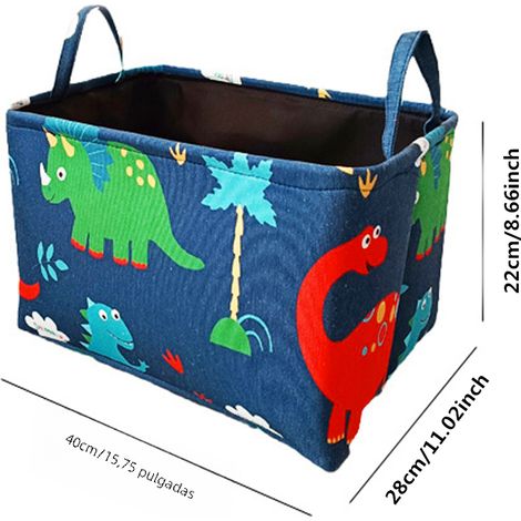 Filiyano-Panier de rangement pliable pour vêtements et jouets dinosaures, idéal pour la salle de bain, la chambre ou la crèche. Boîte de rangement en (1/5)