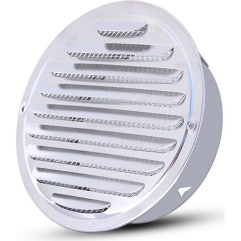 GENERIC-Grille d'aération ronde en acier inoxydable 100mm – Ventilation avec filet – Montage facile pour cheminée et façades (1/5)