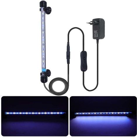 28 cm LED-Aquarienbeleuchtung, Amphibische LED-Aquarienbeleuchtung, Tauchlicht, Geeignet für Süßwasseraquarien, Weiße LED-Beleuchtung, Energies parlampe, Kein Lärm (1/4)