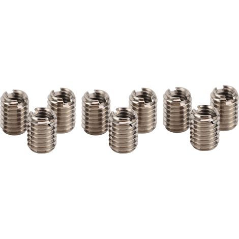 Lot de 10 inserts filetés en acier inoxydable, réducteurs filetés femelle M4x0,7 et mâle M6x1,0, longueur 8 mm (1/5)