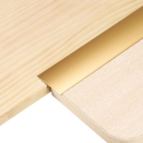4Pcs 2.9ft x 1.57" Profilés De Transition En T Pour Sol, Bords En Alliage D'Aluminium Pour Combler Les Interstices Entre Lames De Parquet, Carrelage Et Sols Vinyle, Doré (1/5)