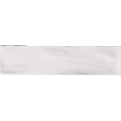 Carrelage effet Zellige Blanc 30x7,5x0,82 cm Mat Novaril - Mur intérieur (vendu par carton de 0,5 m²) - RO'MA CARRELAGE