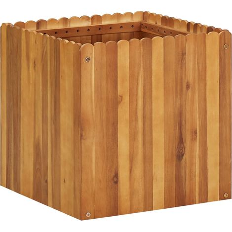 Garten-Hochbeet 50 x 50 x 50 cm Massivholz Akazie (1/5)