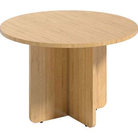 GagaTable basse ronde en bambou avec pied en croix (1/5)
