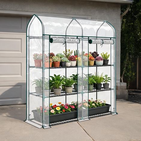 Serre de jardin transparente en acero Plástico 143 x 46 x 165 cm (1/5)