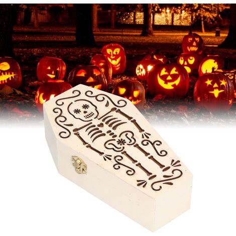 Ataúd para mascotas [DIY, Sin acabado] Ataúd decorativo de madera estilo gótico para mascotas pequeñas, ideal como decoración para fiestas de Halloween, juego de 2 piezas, hecho de madera compuesta, 1 (1/5)