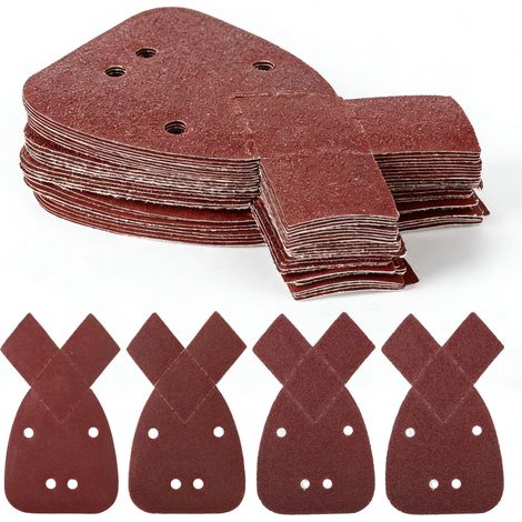 60Pcs Papier abrasif, Grain 40-240, pour Ponceuse Électrique (1/5)