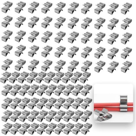 royaluxe-Pinces de câble solaire PV - Colliers de câble - Pour panneau solaire - Cadre de remorque - Pinces de câble en PVC - Organisateur de câble pour câble photovoltaïque, panneau solaire,