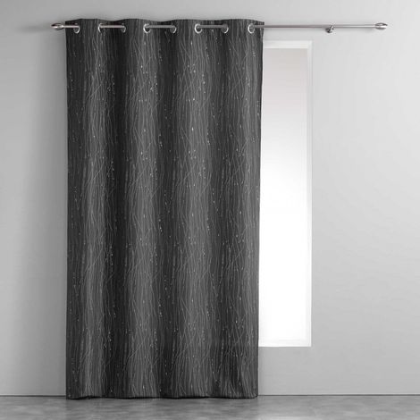 Rideau a oeillets Filliane 140 x 260 cm anthracite