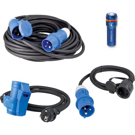 Camping SET Adapterleitung Verlängerungskabel Taschenlampe IP44 (1/5)