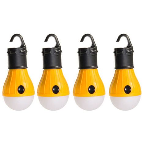 Ampoule pour tente de camping, équipement de camping, convient pour le camping, la randonnée et les excursions en autonomie, crochet jaune (1/5)