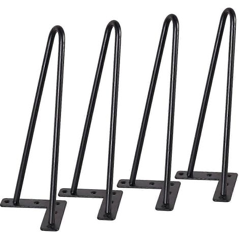 Pieds en épingle à cheveux de 20 cm (8 pouces), lot de 4, pieds de table en métal pour meubles à monter soi-même, parfaits pour une utilisation dans les armoires, les supports TV et les tiroirs. (1/5)