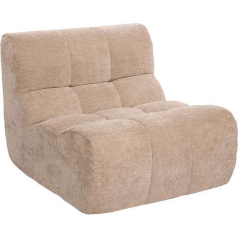 Poltrona miroa 92x82x68 cm in tessuto beige - Atmosphera créateur d'intérieur