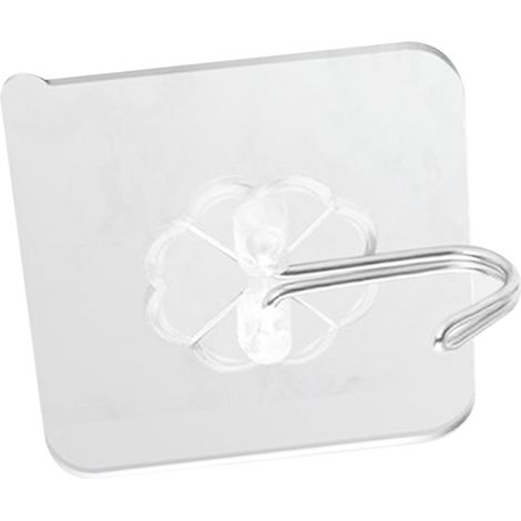 22pcs Crochets Autocollants Sans Perçage Transparents Porte Charge 20kg Multiusage Cuisine Mur Porte Manteau (1/5)