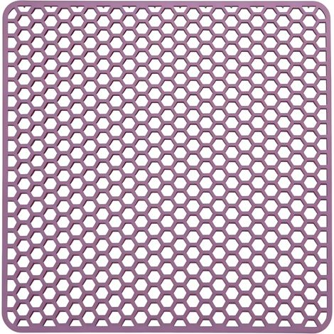 Tapis Evier, Tapis Evier Cuisine, Fond D'évier, Sink Protector Mat 34,5x34,5cm, Orifices de Drainage en Nid D'abeille, Modèle Surélevé, Silicone Faucet Mat pour Les Éviers,Cuisines, Comptoirs (1/5)