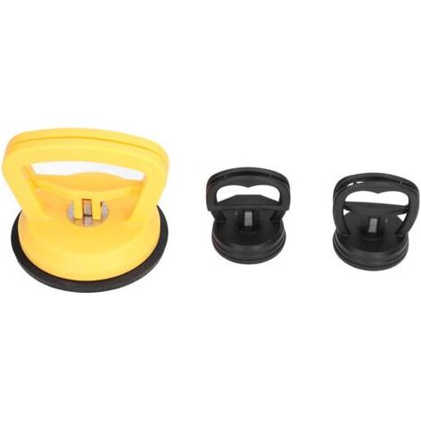 Ventouse,Ventouse en verre robuste pour carreaux de céramique, lève-personne mobile avec poignée pour la réparation de la dépression de la voiture et du téléphone portable, 3 pièces (1/5)