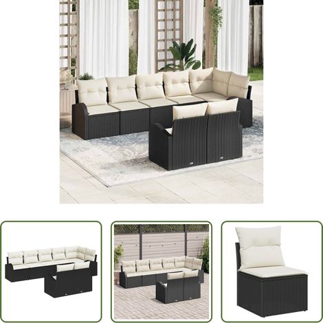 Poly-Rattan - Gartensofa-set 8 pcs Poly-Rattan (1/5)