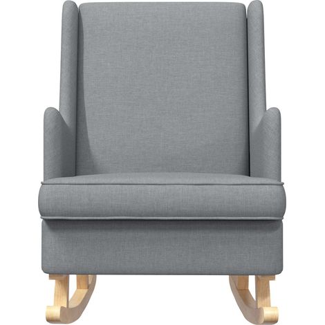 vidaXL Rocking Chair Light Grey 62 x 80 x 85 cm Fabric (1/4)