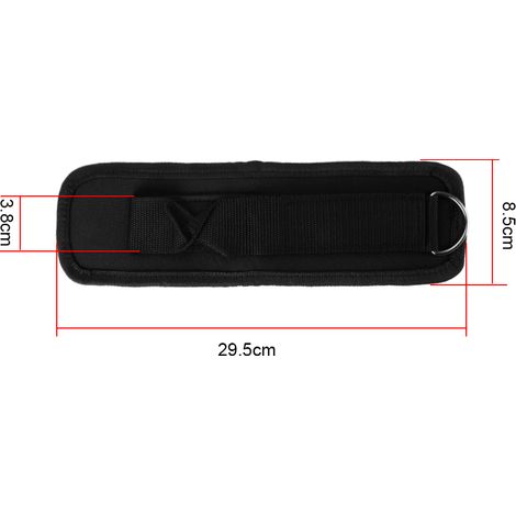 Sangle de cheville, sangle de musculation des jambes, anneau de pied pour le fitness (noir)