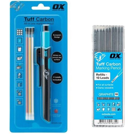 OX Tools All Purpose Deep Hole Tuff Carbon Pencil 13 Graphite Lead Refill Inc (1/5)