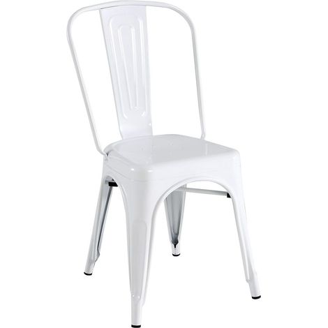 Silla metal blanca pack 4 unidades (1/2)