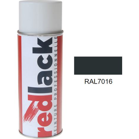 Bombe de peinture aérosol RAL 7016 gris anthracite – Finition mate – 400 ml pour métal, bois, PVC et aluminium – Séchage rapide, haute résistance