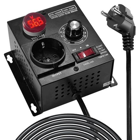 Regulateur De Tension,Ac 220v Variateur De Vitesse Pour Moteur, Contrôleur De Vitesse Du Moteur,Régulateur De Vitesse Du Moteur, Regulateur Tension Pour Le Contrôle De La Température (1/5)