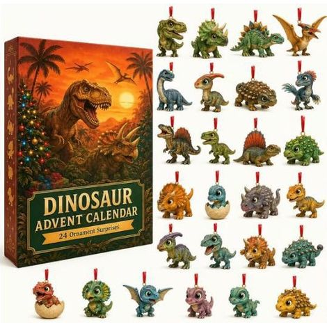 Dinosaurs Descend: DINOSAURADVENT CALENDAR 24-Day Christmas Countdown Calendar (1/5)