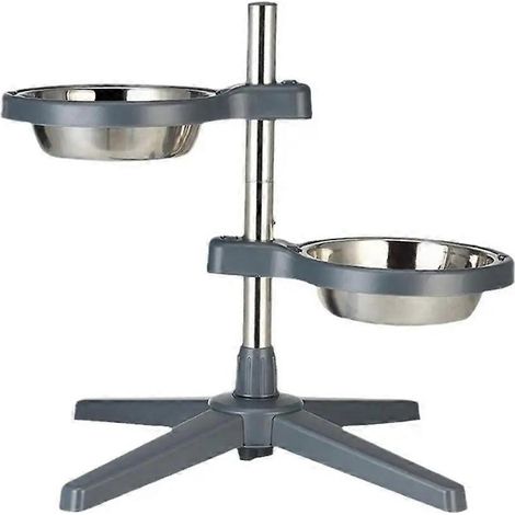 Erhöhte, rutschfeste und höhenverstellbare Futternäpfe für Hunde und Katzen, ideal für Welpen. Kleines Modell mit Ständer. (1/5)