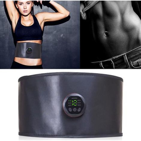 Ceinture abdominale EMS à écran LCD, 6 modes et 15 niveaux, coussin ajustable pour amincir les muscles du ventre (1/5)