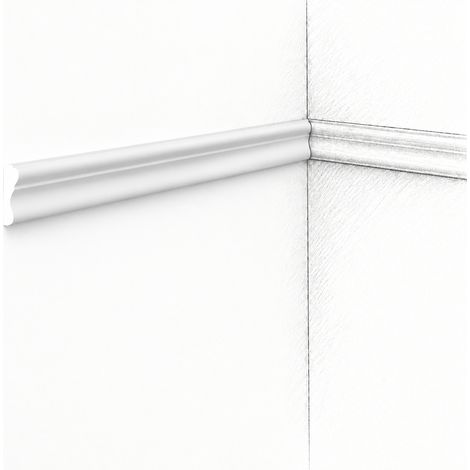 Moulure M346 3,4 x 1,6 cm - Polyuréthane Cimaises &+ A l'unité (1/3)