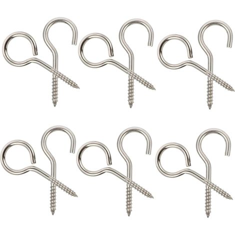 12 crochets plafond inox pour rangement et décoration (1/5)