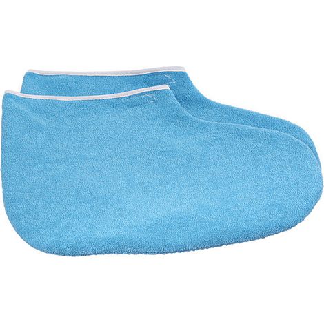 Gants Et Chaussons Pour Cire De Paraffine - Tissu Éponge Doux - Ajustement Velcro - Pour Soins Mains Et Pieds - Lot De 1 (1/5)