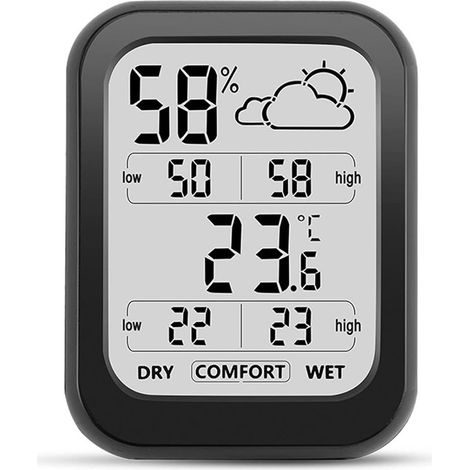 Compteur d'humidité et de température, compteur d'humidité numérique - Prévisions météorologiques Testeur d'humidité de la température intérieure Mesure en temps réel - Compteur de température électro (1/5)