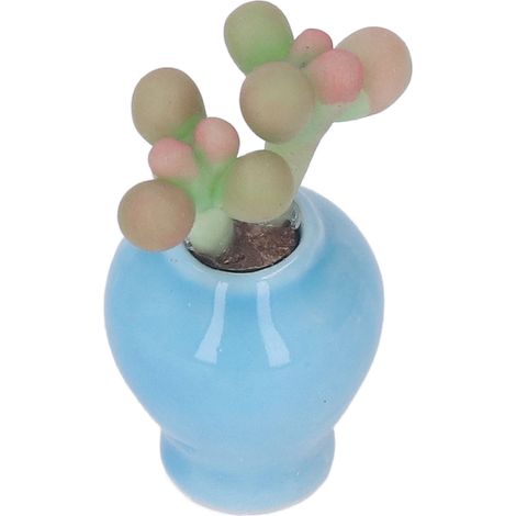 Plante grasse miniature pour maison de poupée à l'échelle 1:12, plante en pot en argile miniature pour maison de poupée, plante artificielle miniature, accessoire décoratif. (1/5)