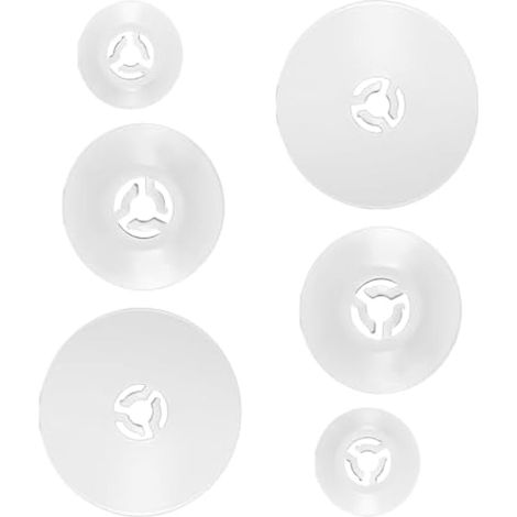 Lot de 6 couvercles de boîtier de canette pour machine à coudre, 25 mm, 30 mm et 40 mm, porte-fils multi-tailles pour broderie et surjeteuse, empêche les nœuds (1/5)