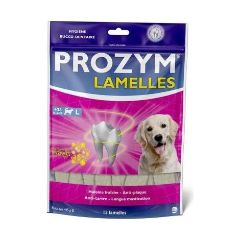 Prozym Canin - hygiène bucco dentaire du chien Désignation : Prozym L  Conditionnement : 15 lamelles Ceva 690061 (1/3)