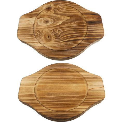 Ensemble de 2 boutons de cuisine en bois massif, 21,4 x 17 (1/5)