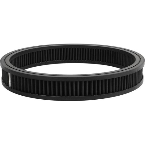 Elemento filtrante dell'aria rotondo ad alto flusso, lavabile e riutilizzabile, per filtro aria Hot Rod, 14x2 pollici, nero. (1/5)