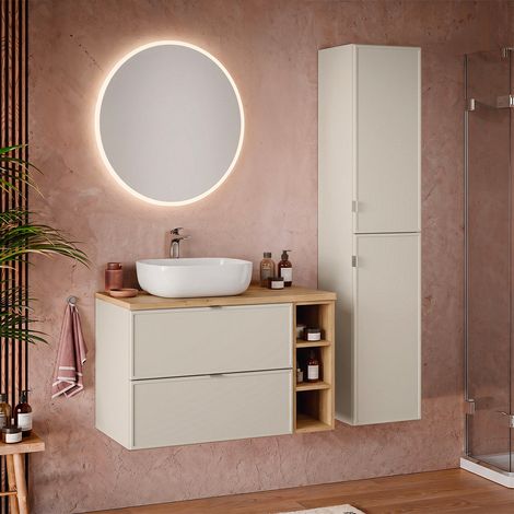 Set di mobili da bagno con lavabo Alba cachemire 100cm (1/5)