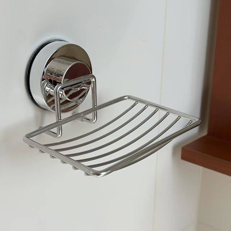 Saugnapf-Duschhalter, werkzeugloser Wandkorb, einfaches und modernes Badezimmerzubehör, Seifenschale, 13 x 9 cm