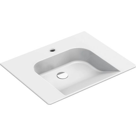 COMMUNITY ceramic washbasin 70x55cm, without overflow, white ExtraGlaze (1/2)