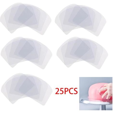 Grattoir à Gâteau - Non spécifié - 25 pièces - Plastique de qualité alimentaire - Transparent - 13x10cm (1/4)