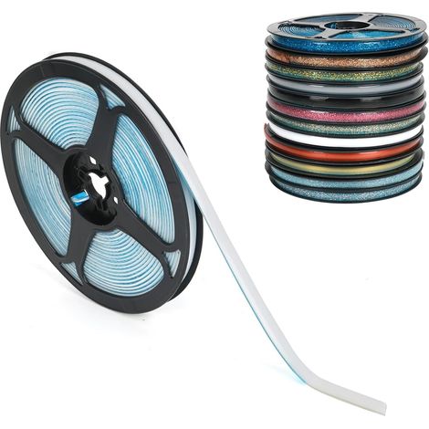 Bandes décoratives autocollantes flexibles, moulures en stuc pour plafond, bande décorative murale pour carrelage en céramique, bande de bord de 6M7,5MM autocollante pour côtés de cuisinière, lavabo (1/5)
