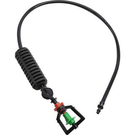 (noir) Arroseur rotatif à 360° pour serres et exploitations agricoles, avec raccord cannelé de 4 mm (lot de 10). (1/5)
